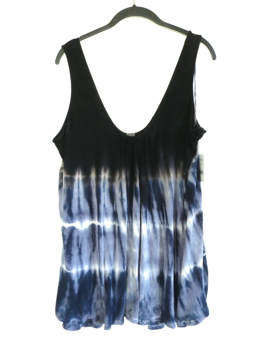 We The Free Black and Blue Tie-Dye Scoop Tank